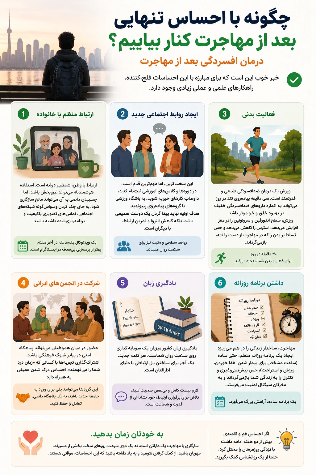 درمان افسردگی بعد از مهاجرت
